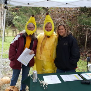 Sandy, Jill, Mimi volunteering at Chimp or Treat last October.