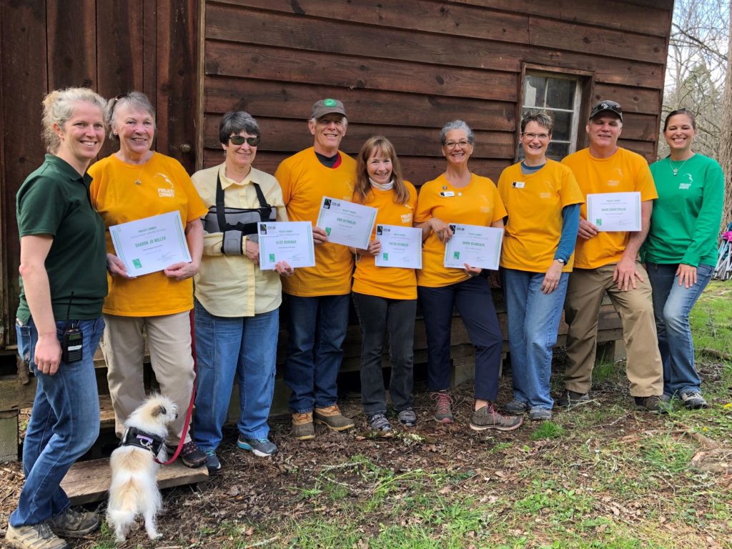 Project Chimps volunteer appreciation award winners for service in 2018