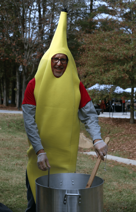 A Volunteer serves Project Chimps' Vegan Chimp Chili at a Chili Cookoff in Atlanta, Ga.
